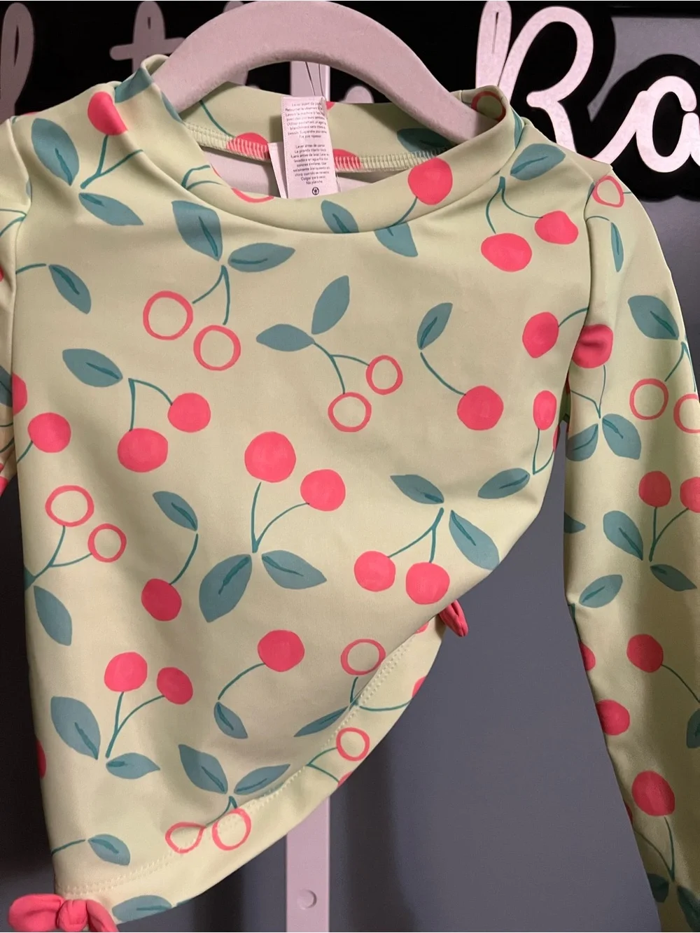 Carters Just One You Girls' Cherry Print Rash Guard  Shirt with Bikini Bottoms